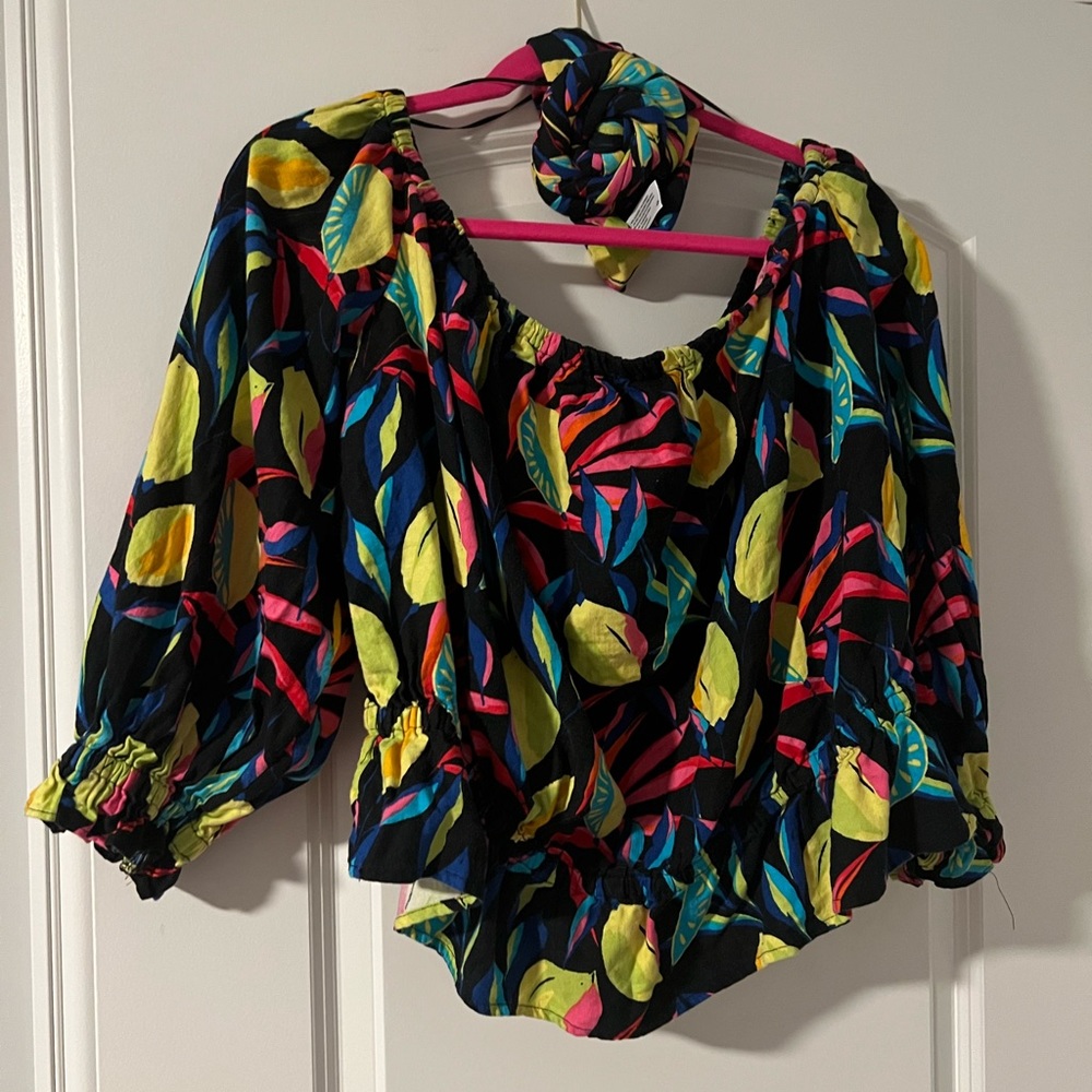 Tabitha Brown Off The Shoulder Top-1XL and Matching Headband